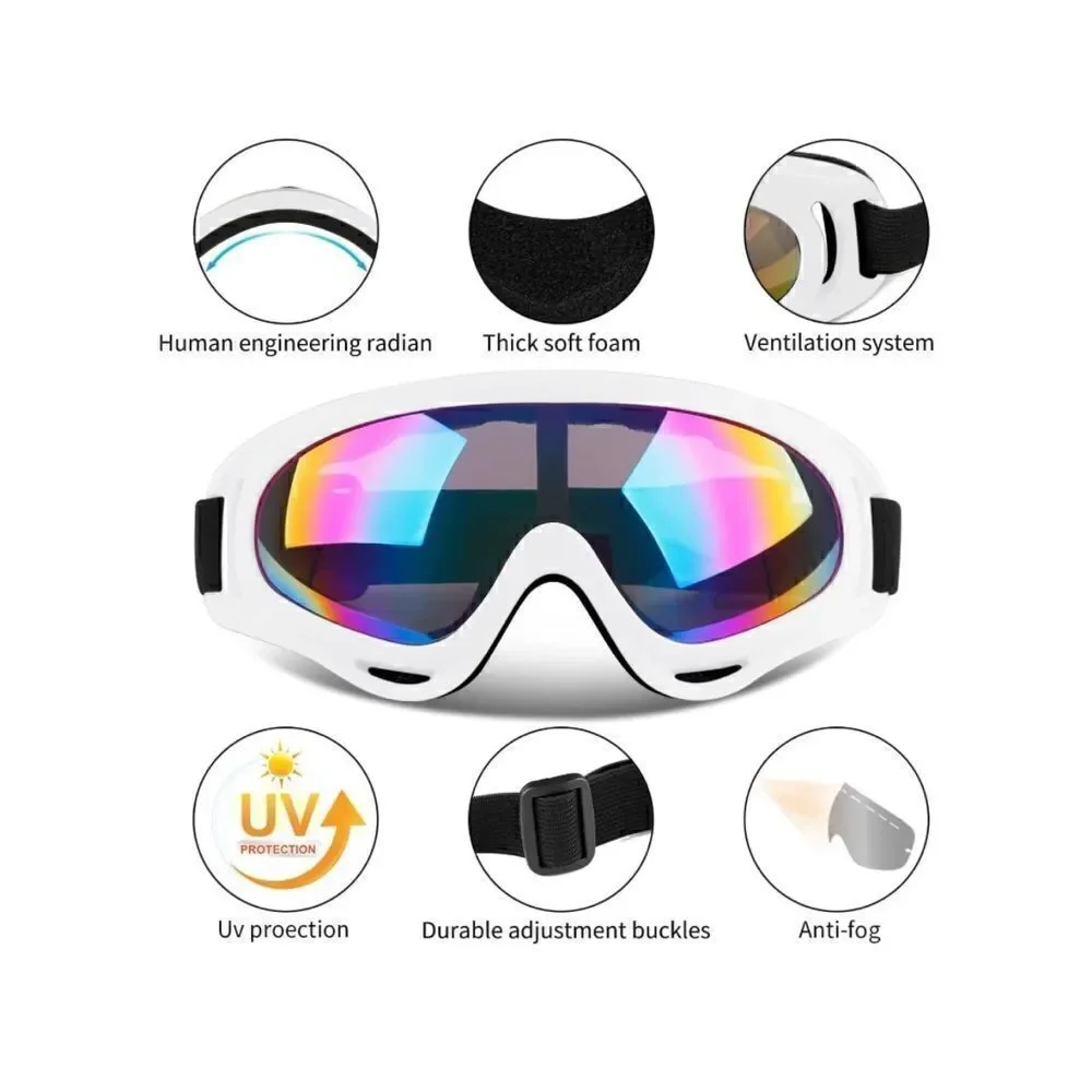 Pink and White Ski Goggles Unisex 2 pairs